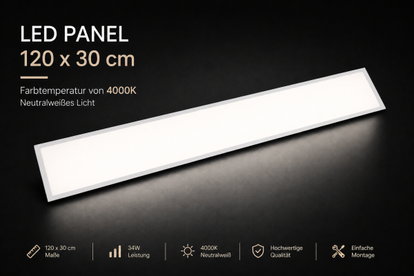 LED Panel SARA 34W 4000K weiß
